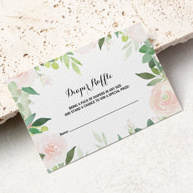 Tarjeta De Recepción Raffle floral tropical moderna (Subido por el creador)