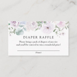Tarjeta De Recepción Raffle floral violeta y lavanda