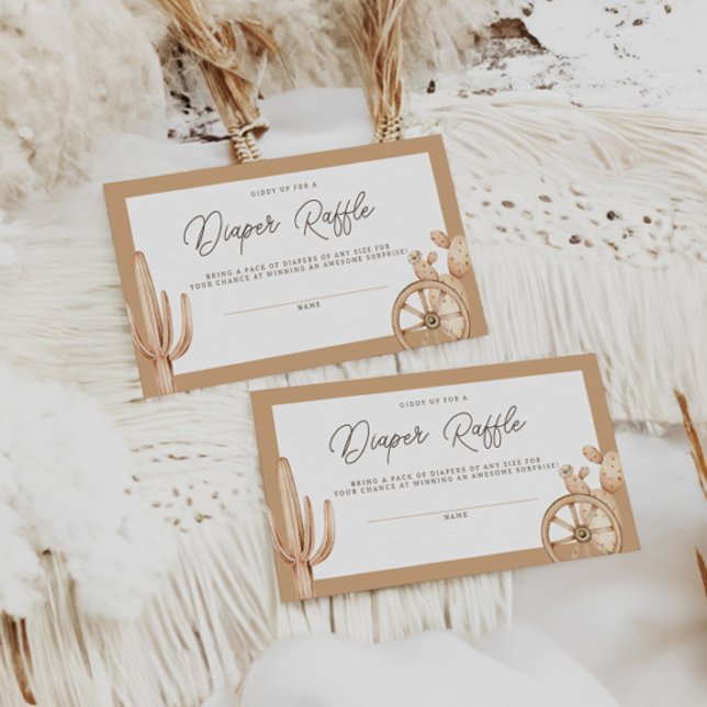 Tarjeta De Recepción Raffle Raffle de Baby Shower de Rodeo Rústico Occi (Subido por el creador)