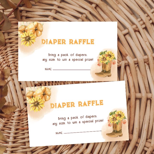 Tarjeta De Recepción Raffle Raffle de Baby Shower de Rodeo Rústico Occi (Subido por el creador)