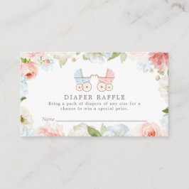 Tarjeta De Recepción Raffle rosa y azul revelan género