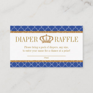 Tarjeta De Recepción Raffle Royal Blue & Gold