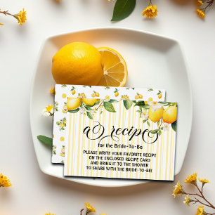 Tarjeta De Recepción Rama de limón Ducha de Novias Mediterránea