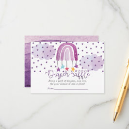Tarjeta De Recepción Ramificación de pañales Baby Shower con arco iris 