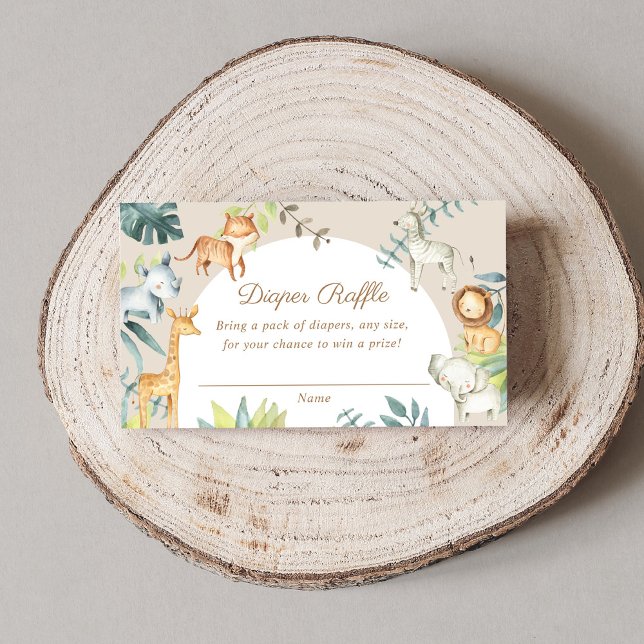 Tarjeta De Recepción Ramificación de pañales para animales de safari be (Subido por el creador)