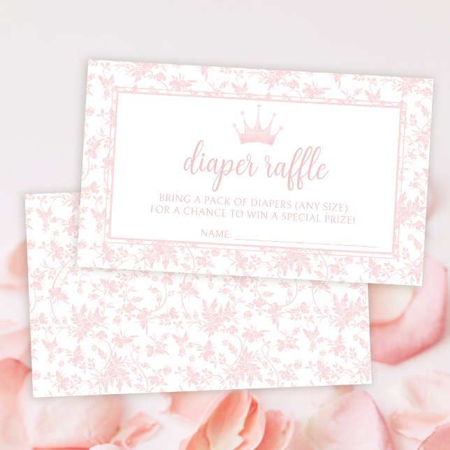 Tarjeta De Recepción Ramificación de pañales para bebé de princesa rosa (Subido por el creador)