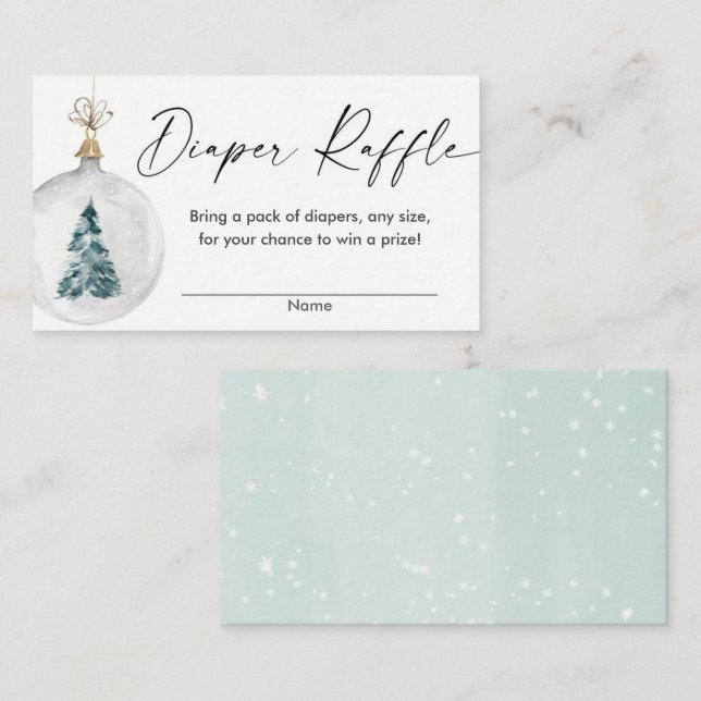 Tarjeta De Recepción Ramificación de pañales para la ducha de bebé orna (Anverso / Reverso)