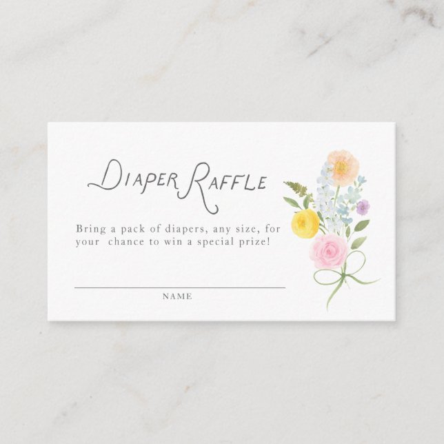 Tarjeta De Recepción Ramo Floral (Anverso)