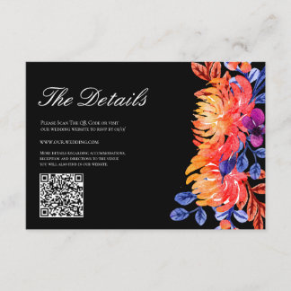 Tarjeta De Recepción Ramo Floral Acuarela Elegante Moderno para Boda
