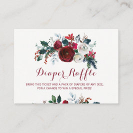 Tarjeta De Recepción Ramos de pañales de invierno peonía de bebé ducha