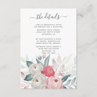 Tarjeta De Recepción Ranunculus Floral