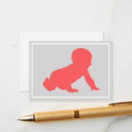 Tarjeta De Recepción Rastreo rosa y gris - Baby Shower - Solicitud de l