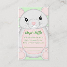 Tarjeta De Recepción Ratones Baby Shower Green