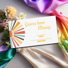 Tarjeta De Recepción Ray of Sunshine Baby Shower adivina cuántos