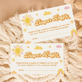 Tarjeta De Recepción Ray of Sunshine Baby Shower Diaper Raffle Ticket
