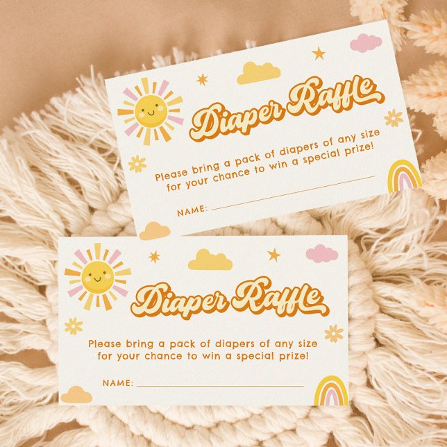Tarjeta De Recepción Ray of Sunshine Baby Shower Diaper Raffle Ticket (Subido por el creador)