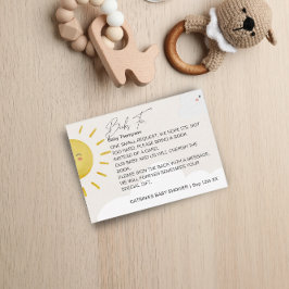 Tarjeta De Recepción Ray of Sunshine Clouds Neutral Books Baby Small
