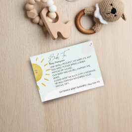 Tarjeta De Recepción Ray of Sunshine Clouds Neutral Books Baby Small