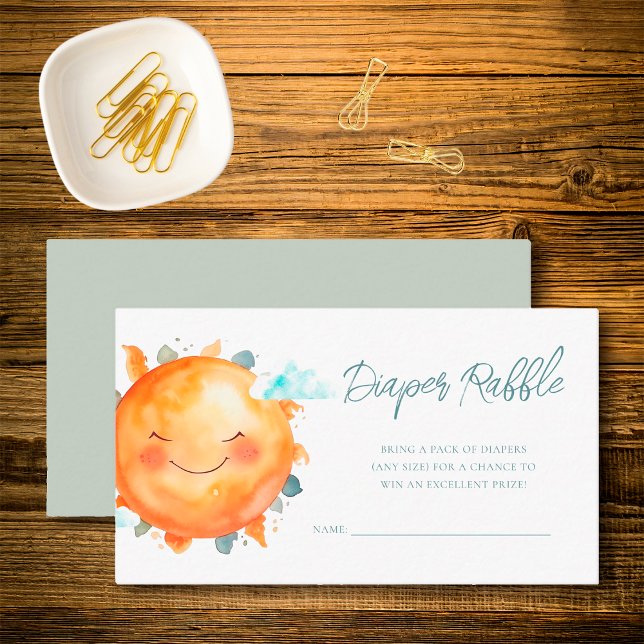 Tarjeta De Recepción Ray Of Sunshine Rainbow Baby Shower Diaper Raffle (Subido por el creador)