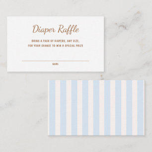 Tarjeta De Recepción Rayas azules Diaper Raffle