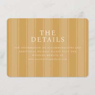 Tarjeta De Recepción Rayas Beige Elegantes
