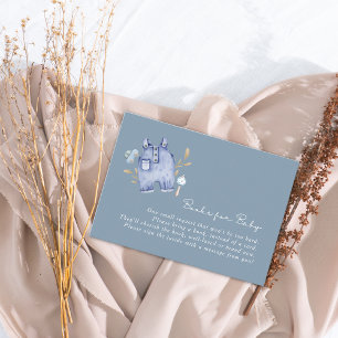 Tarjeta De Recepción Rayas de mezclilla azul moderna Baby Shower