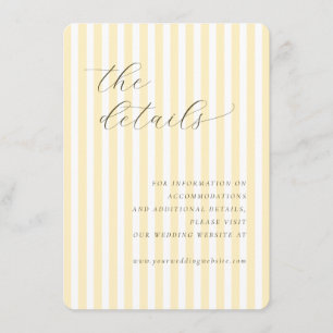 Tarjeta De Recepción Rayas Elegantes de Crema