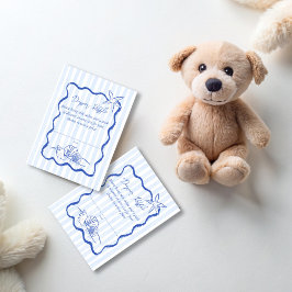 Tarjeta De Recepción Rayas onduladas de cascabel para bebés ducha de pa