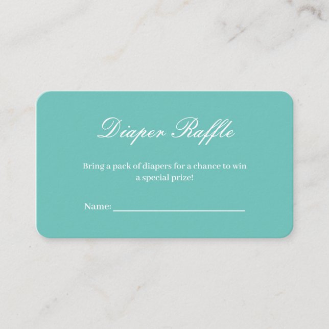 Tarjeta De Recepción Rayo blanco azul Verde azulado Baby Shower Diaper  (Anverso)