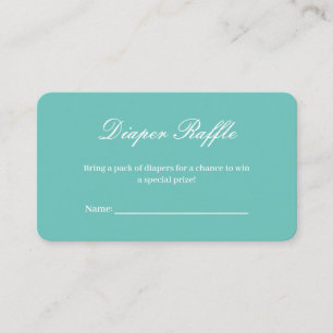 Tarjeta De Recepción Rayo blanco azul Verde azulado Baby Shower Diaper