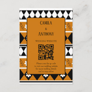 Tarjeta De Recepción Rayo de borde Flor Diamante Boho Patrón floral