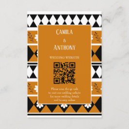 Tarjeta De Recepción Rayo de borde Flor Diamante Boho Patrón floral