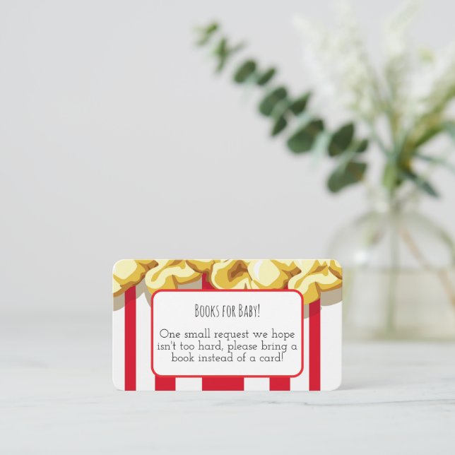 Tarjeta De Recepción Ready To POP! Baby Shower Book Request (Anverso de pie)