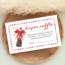 Tarjeta De Recepción Ready to Pop Baby Shower Diaper Raffle