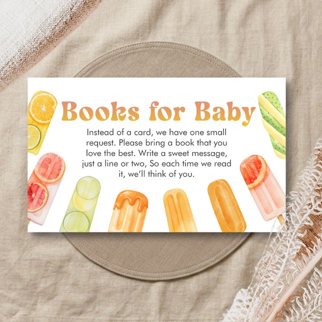 Tarjeta De Recepción Ready to Pop Popsicle Baby Shower Books for Baby (Popsicle Summer Baby Shower Books for Baby)