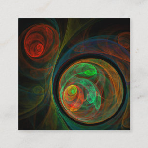 Tarjeta De Recepción Reborn Green Abstract Art