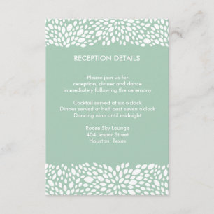 Tarjeta De Recepción Recepción/Dirección de Boda Personalizable Bloom