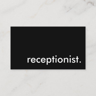 Tarjeta De Recepción recepcionista