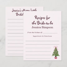 Receta árbol de Navidad ducha de novia de invierno