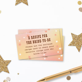 Tarjeta De Recepción Receta Bonito occidental: ducha de novias con estr