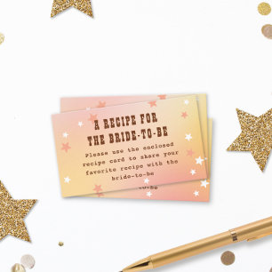 Tarjeta De Recepción Receta Bonito occidental: ducha de novias con estr
