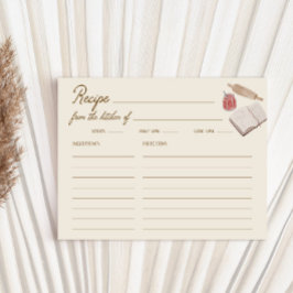 Tarjeta De Recepción Receta Caprichosa para Despedida de Soltera Fuera