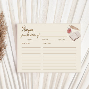 Tarjeta De Recepción Receta Caprichosa para Despedida de Soltera Fuera 