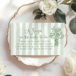 Tarjeta De Recepción Receta caprichosa para la novia recién salida del 