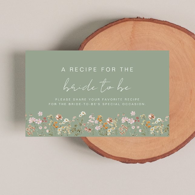 Tarjeta De Recepción Receta compartida de ducha de flores de flores sil (Subido por el creador)