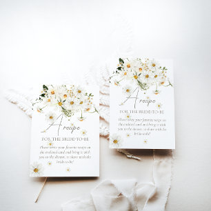 Tarjeta De Recepción Receta Daisy Elegy Wildflower Bridal Shower