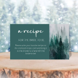 Tarjeta De Recepción Receta de acuarela del bosque de pinos para la nov