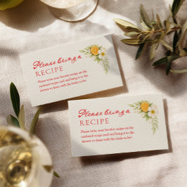 Tarjeta De Recepción Receta de Aperol para Despedida de Soltera