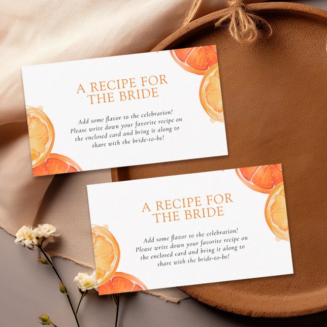 Tarjeta De Recepción Receta de Aperol Spritz solicita ducha de novia (Subido por el creador)