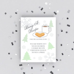 Tarjeta De Recepción Receta de Baby Shower de Galletas y Cacao